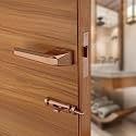 LAPO Door Lock Set for Bathroom| 45x45 Lock Body | Brass Latch | Keyless System | Dual Side Door Compatibility | Suitable for 30–50mm Thickness | PVD Rose Gold Finish | 3 Years Warranty | Ro-125
