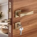 LAPO Mortise Door Lock for Home Main Door & Bedroom with Handle, Left-Right Fit 30-50mm Door Home Office Hotel, Heavy-Duty 70mm Cylinder, 50x85mm Body, 3 Brass Keys | Antique Finish | Ro-131