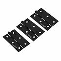 LAPO Heavy Duty Hinges, 3 Inch x 14 Gauge/1.5mm Thickness, Stainless Steel Butt Door Hinges, Soft Smooth Operation, Perfect for Window and Cabinet Door, 5 Years Warranty, Black Finish, Pack of 3