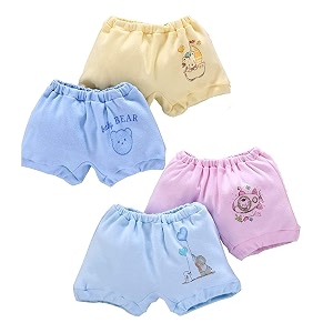 baby boys and baby girls baby bloomer  baby panties  baby brief  cotton bloomer for babies baby underwears - pack of 4