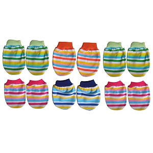 baby cotton mittens set for newborn babies  baby hand gloves 0-6 months multicolors multi-pack of 6