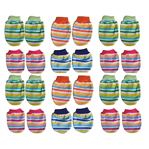 baby cotton mittens set for newborn babies  baby hand gloves 0-6 months multicolors multi-pack of 12
