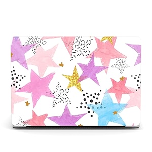 laprite case fit with macbook pro 14 inch a2442 2021-2022 release a2779 2023 hard shell cover for macbook pro 1434 m1m2 pro  m1 m2 max with touch id pink star