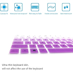 laprite premium keyboard cover protector fit with victus by hp ryzen 5 5600h 161-inch fhd gaming laptop model 16-e0076ax - gradient purple