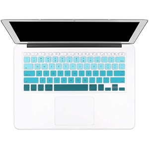 laprite premium ultra thin keyboard cover protector for macbook air 1334 a2179 a2337 m1 chip year 2020 - gradient green