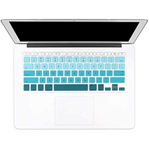 laprite premium ultra thin keyboard cover protector for macbook air 1334 a2179 a2337 m1 chip year 2020 - gradient blue