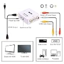 Lapster AV to HDMI Converter, RCA to HDMI Video Audio Converter Adapter Compatible with VHS VCR Camera DVD.