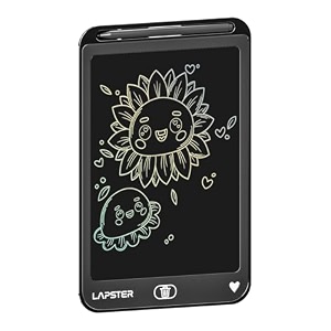 lapster multicolour lcd writing pad 12 inches screen slate for kidsand writing pad for kidsblack