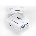 Lapster VGA to HDMI, Mini HD 1080P 3.5mm Audio VGA to HDMI HD HDTV Video Converter Box Adapter VGA2HDMI for PC Laptop Dispaly Projector