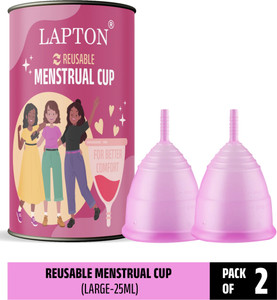 lapton large reusable menstrual cup pack of 2