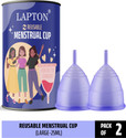 LAPTON Large Reusable Menstrual Cup (Pack of 2)