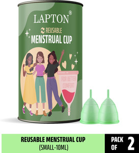 lapton small reusable menstrual cup pack of 2