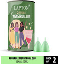 LAPTON Small Reusable Menstrual Cup (Pack of 2)