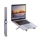Laptop Stand with 4-Port USB Dock | 100W PD Charging | Adjustable Foldable Aluminium Holder & Riser | USB-C & USB-A Ports | MacBook & Universal Laptop Compatible