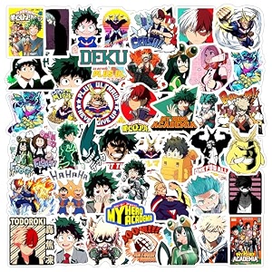 laptop vinyl self-adhesive sticker for adults multicolor stickers for laptop journal guitar mobile - waterproof residue free hero anime academia