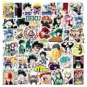 Laptop Vinyl Self-Adhesive Sticker for Adults, Multicolor Stickers for Laptop, Journal, Guitar, Mobile - Waterproof Residue Free (Hero Anime Academia)