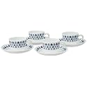 Larah by BOROSIL Robin Opalware Cup and Saucer Set of 8 pcs | Tea/Coffee Cups 145 ml | Microwave &amp; Dishwasher Safe | Bone-Ash Free | Crockery Set Ideal for Daily Use &amp; Gifting, White