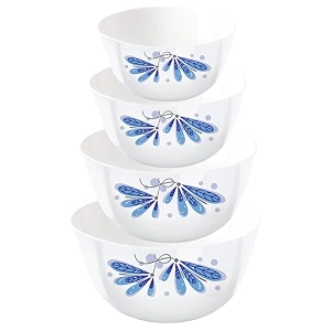 larah by borosil twilight mixing amp serving bowl set of 4 with lid 500 ml 750 ml 1000 ml 1500 ml microwave safe white