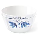 Larah by BOROSIL Twilight Mixing &amp; Serving Bowl with Lid, Microwave Safe (White, Set of 2, 750 ml, 1000 ml)