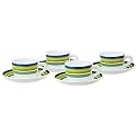 Larah by BOROSIL Vienna Opalware Cup and Saucer Set of 8 pcs | Tea/Coffee Cups 140 ml | Microwave &amp; Dishwasher Safe | Bone-Ash Free | Crockery Set Ideal for Daily Use &amp; Gifting, White