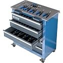 LARBANKE 5-Drawer Tool Chest, Rolling with Wheels,Mobile Tool Cabinet,Blue
