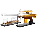 Large 18" Sniper Decanter, Gifts for Men Dad, Whiskey Decanter Set - Sniper Scope Glass Gun AR Limited Edition, Silencer Stopper - 22oz & 5oz Glasses - Birthday Gift - Drinking Party, Liquor, Vodka