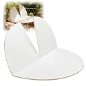 Large 4-Fold Round Dining Table Top Space-Saving Wood Dining Tables Surface Extendable Circular Foldable Table top Extender Table-Top Replacement Catering Banquet Party Tables(White,55in)