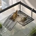 Large Adjustable Hanging Turtle Basking Platform with with Ramp, Upgraded