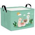 Large Alpaca Nursery Baby Basket Collapsible Kids Toy Storage Bin Gift Box Room Decor (Cactus Llama)