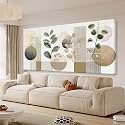 Large Boho Green Wall Art For Living