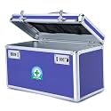 Large Capacity Combination Locking Medicine Box with Portable Storage Case，15''x 8.7''x 9.3'', Childproof Medication Lock Organizer， Lockbox for Secure Cash, ID Documents (BLUE)