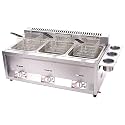 Large Capacity Commercial Countertop Gas Fryer, Kitchen Frying Machine Stainless Steel Lpg Fryer, Adjustable Firepower, for Restaurant Home Fries Chip, Triple
