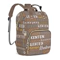 Large Capacity Custom Diaper Bag Backpack for Baby Boy Girl with Name - Waterproof Personalized Baby Bag Mom Nappy Bag, Multifunctional Customized Stylish Travel Daypack for Women