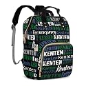 Large Capacity Custom Diaper Bag Backpack for Baby Boy Girl with Name - Waterproof Personalized Baby Bag Mom Nappy Bag, Multifunctional Customized Stylish Travel Daypack for Women