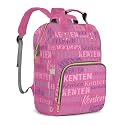 Large Capacity Custom Diaper Bag Backpack for Baby Boy Girl with Name - Waterproof Personalized Baby Bag Mom Nappy Bag, Multifunctional Customized Stylish Travel Daypack for Women