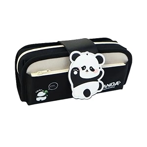 large capacity detachable cartoon pencil case detachable cute aesthetic pencil case for girls multifunctional stationery organizer for school office black