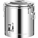 Large Capacity Hot Water Dispenser, 30L Stainless Steel Catering Urn with Faucet for Juice, Coffee, Milk, Tea - Ideal for Commercial and Home Office Use