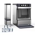 Large Capacity Ice Makers Countertop,Chewable Crunchable Countertop Nugget Ice Maker,38 Ib/24H, Self-Cleaning, for Home, Kitchen