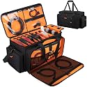 Large Dj Cable Bag with Detachable Dividers, Bottom Pad