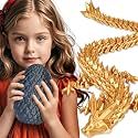 Large Dragon Eggs with Dragon Inside, 3D Printed Surprise Funny Gifts for Kids, Articulated Dragon Fidget Toys for Adults, Executive Desk Toys Office Room Décor (Shiny Black)