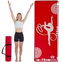 Large Exercise Mat, Workout Mat, Home Gym Mats, Exercise Heavy Duty Gym Flooring Fitness Mat, Large Yoga Mat Cardio Mat for Weightlifting, Jump Rope, MMA, Shoe-Friendly, Balance and Graceful extension TPE Yoga Mat for Men and