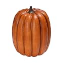 Large Fake Light Orange Faux Pumpkin, Realistic Lifelike Harvest Fall Decoration, Hard Foam Vegetable Ornament for Halloween Autumn Festival Home Table Porch Outdoor Decor