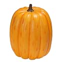 Large Fake Light Yellow Faux Pumpkin, Realistic Lifelike Harvest Fall Decoration, Hard Foam Vegetable Ornament for Halloween Autumn Festival Home Table Porch Outdoor Decor