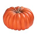 Large Fake Orange Faux Pumpkin, Realistic Lifelike Harvest Fall Decoration, Hard Foam Vegetable Ornament for Halloween Autumn Festival Home Table Porch Indoor Outdoor Decor