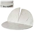 Large Foldable Round Table Top Extender Four-fold 47"-86" Round Folding Tables Outdoor Table Top Extender Table-Top Replacement Portable Wood-Top for Kitchen and Dining(Stone,86.6")