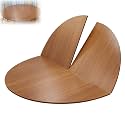 Large Foldable Round Table Top Extender Four-fold 47"-86" Round Folding Tables Outdoor Table Top Extender Table-Top Replacement Portable Wood-Top for Kitchen and Dining(Yellowwood,86.6")