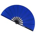 Large Folding Fans Rave Hand Clap Fan Popping Fan, Blue