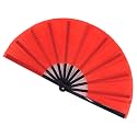 Large Folding Fans Rave Hand Clap Fan Popping Fan, Red
