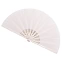 Large Folding Fans Rave Hand Clap Fan Popping Fan, White