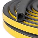 Large Gap D-Shaped Weather Stripping Door Seal, 20 FT, Black